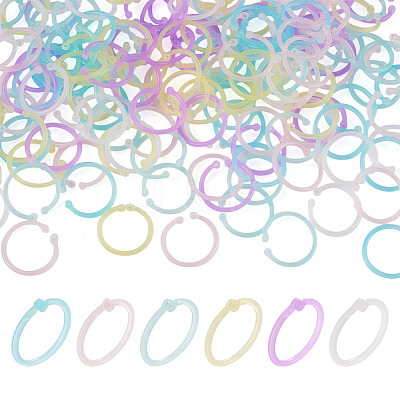 150Pcs 6 Colors Plastic Loose Leaf Book Binder Hinged Rings FIND-TA0010-54A-1