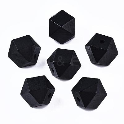 Faceted Unfinished Wood Beads WOOD-WH0014-01-E-A-1