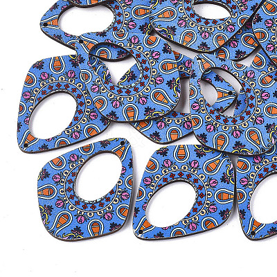 Printed Basswood Pendants X-WOOD-S045-004D-1