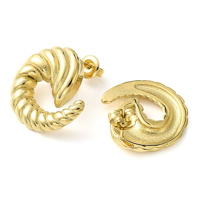 Ion Plating(IP) 304 Stainless Steel Stud Earrings EJEW-Z038-03G-1