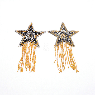 Sparkling Rhinestone Iron on Patches DIY-WH0176-52A-1