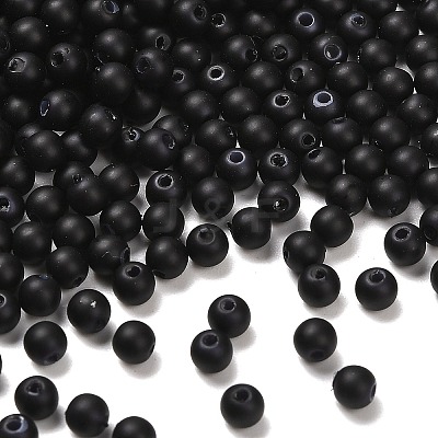 Frosted Plastic Imitation Pearl Beads KY-F022-4mm-05-1