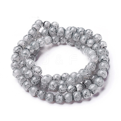Spray Painted Glass Beads Strands GLAA-A038-C-49-1
