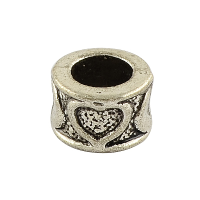 Tibetan Style Alloy Column European Bead Enamel Settings LS-TIBEB-5087-AS-LF-1