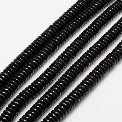 Imitation Amber Resin Heishi Beads Strands X-RESI-A009G-8mm-03-1