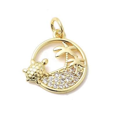 Brass Micro Pave Cubic Zirconia Pendants LS-KK-P343-01A-G-1