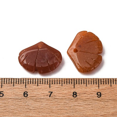 Natural Golden Silk Jade Pendants G-NH0006-01G-1