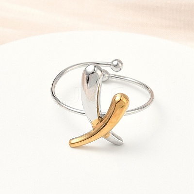 304 Stainless Steel Cuff Rings LS-RJEW-D338-03B-GP-1