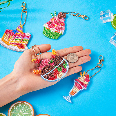 Ice Cream Cake Dessert DIY Diamond Painting Pendant Decoration Kits DIY-TA0010-76-1