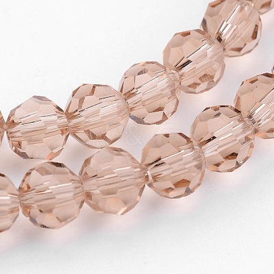 Transparent Glass Bead Strands GLAA-G013-10mm-90-1