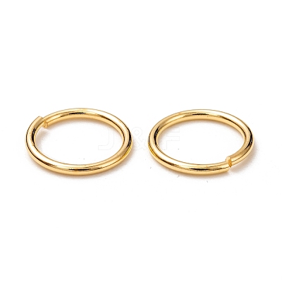 Brass Open Jump Rings KK-M165-10mm-01G-RS-1