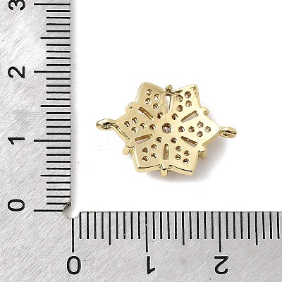 Brass Micro Pave Cubic Zirconia Connector Charms KK-L258-03B-G-1