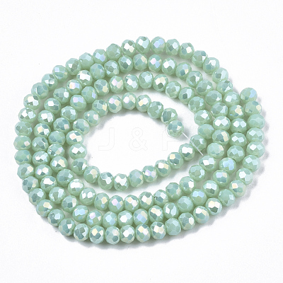 Electroplate Glass Beads Strands EGLA-A034-P10mm-B16-1