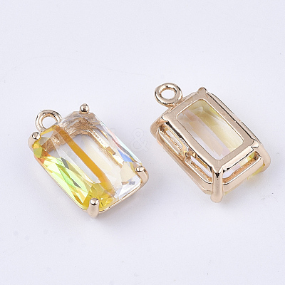 Transparent Glass Pendants X-GLAA-T007-20E-1