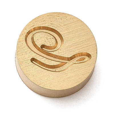 Golden Tone Brass Letter Stamps KK-R005-01Q-1