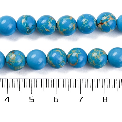 Synthetic Imperial Jasper Beads Strands G-I199-35-8mm-E-1