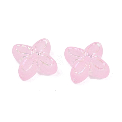 Frosted Transparent Acrylic Beads X1-OACR-P029-09B-01-1