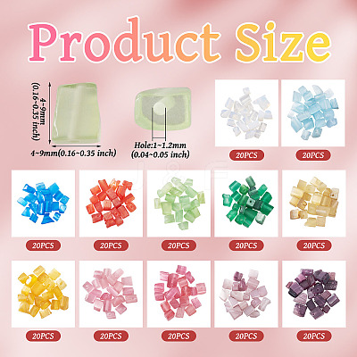 240Pcs 12 Colors Glass Imitation Gemstone Beads GLAA-TA0001-69-1