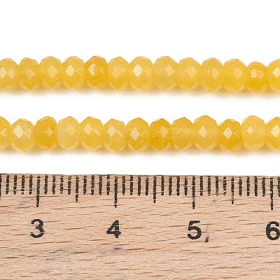Dyed Natural Malaysia Jade Rondelle Beads Strands G-E316-2x4mm-30-1