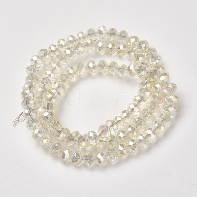 Electroplate Transparent Glass Beads Strands X-EGLA-A034-T6mm-T16-1