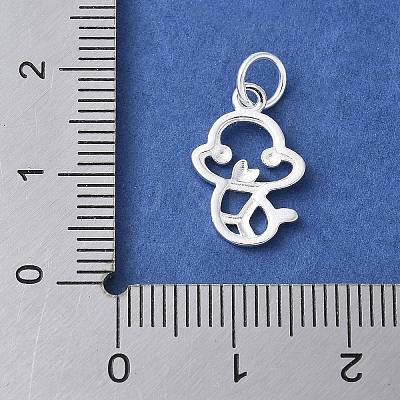 925 Sterling Silver Chinese Zodiac Outline Charms STER-P066-02S-06-1