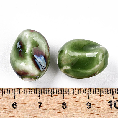 Handmade Porcelain Beads PORC-N008-06F-1