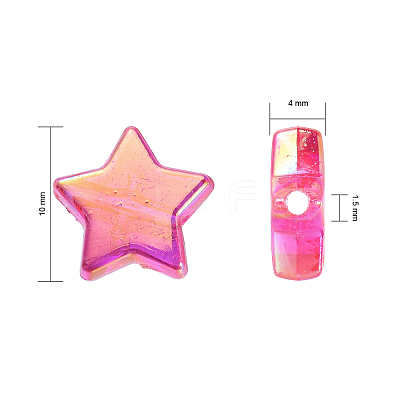 Eco-Friendly Transparent Acrylic Beads TACR-YW0001-01E-1
