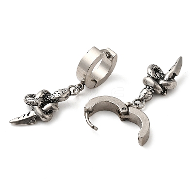 304 Stainless Steel Dangle Hoop Earrings EJEW-Q795-16C-AS-1