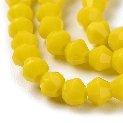 Opaque Solid Color Imitation Jade Glass Beads Strands GLAA-F029-P4mm-05-1