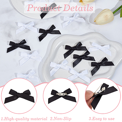 60Pcs 2 Colors Satin Brooches JEWB-SC0001-84-1