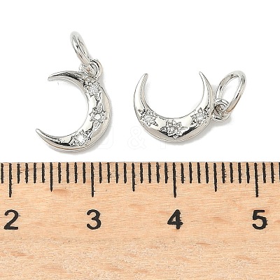 Brass Micro Pave Cubic Zirconia Pendants KK-D386-15P-02-1
