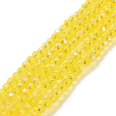 Electroplate Glass Beads Strands EGLA-A034-T2mm-L02-1