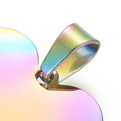 304 Stainless Steel Mirror Polished Finish Stamping Blank Tag Pendants STAS-F214-02M-1