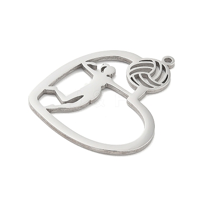 Non-Tarnish 304 Stainless Steel Pendants STAS-K287-04P-1