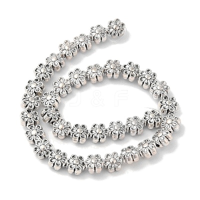 Tibetan Style Flower Alloy Bead Strands X-TIBEB-O007-13-NR-1