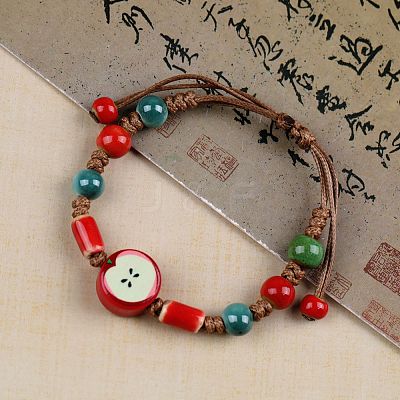 Handmade Porcelain Beaded Stretch Bracelets FS-WG33B94-15-1