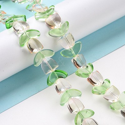 Transparent Glass Beads Strands X-LAMP-H061-02A-1
