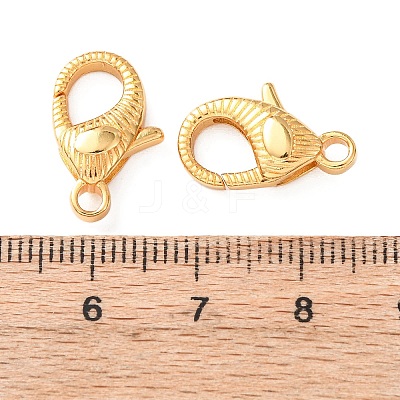 Brass Lobster Claw Clasps KK-C157-19G-1