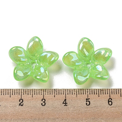 AB Color Plated Acrylic Beads X-OACR-G034-01B-1