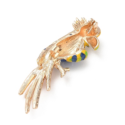Parrot Alloy Enamel Brooch JEWB-K039-01A-KCG-1