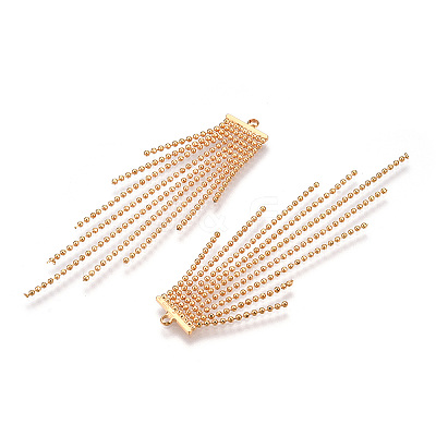 Brass Tassel Big Pendants KK-T038-132G-1