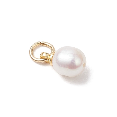 Natural Cultured Freshwater Pearl Rice Charms PALLOY-JF04820-1