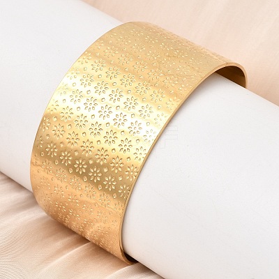 316L Surgical Stainless Steel Cuff Bangles BJEW-D454-01C-G-1