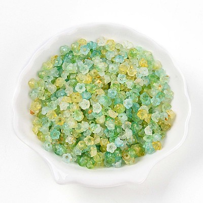 Frosted Transparent Acrylic Beads OACR-N137-72H-1