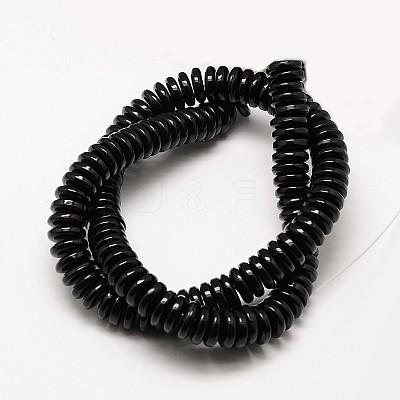 Imitation Amber Resin Heishi Beads Strands X-RESI-A009G-8mm-03-1