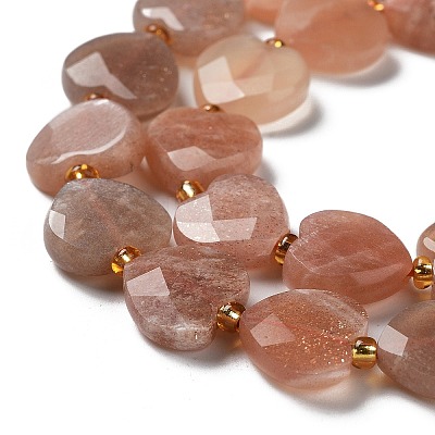 Natural Sunstone Beads Strands G-B044-B09-01-1