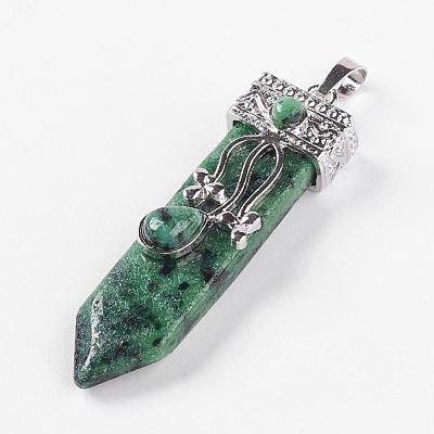 Natural Ruby in Zoisite Big Pendants G-G718-A08-1