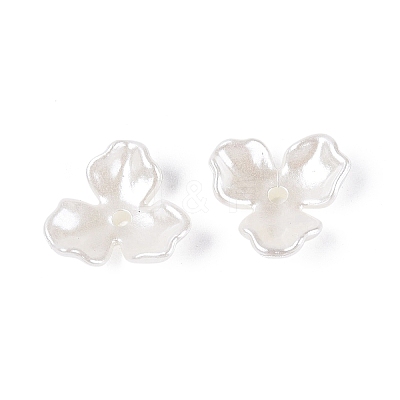 ABS Plastic Imitation Pearl Bead Caps KY-Q004-02B-1