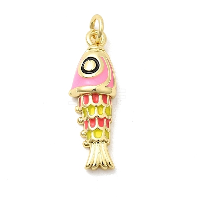 Brass Enamel Pendants KK-H529-51G-1