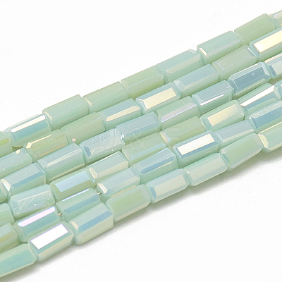 Electroplate Glass Beads Strands EGLA-Q101-B07-1